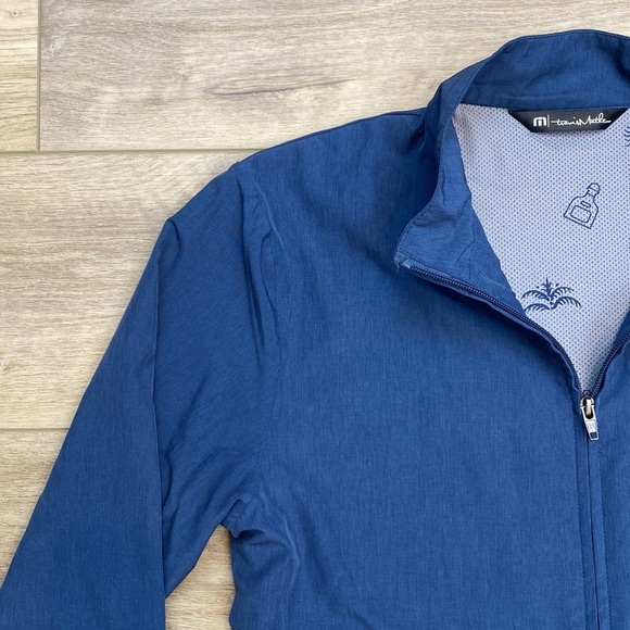 Travis Mathew Stormchaser Lightweight Windbreaker Jacket Golf full zip Blue‎ - Picture 3 of 16